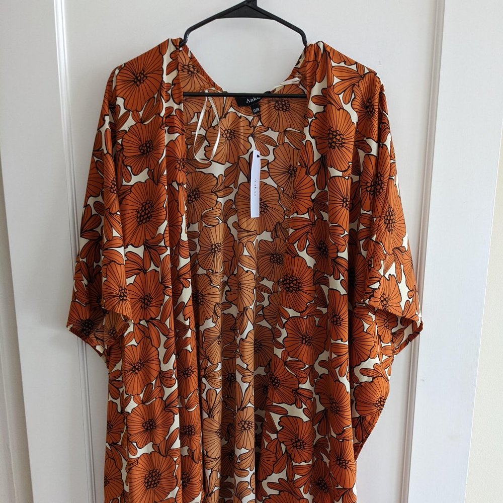 VICI NWT Burnt Orange Kimono/Bathing suit cover up